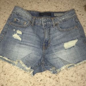 high waisted aeropostale jean shorts